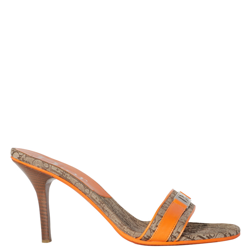 Y2K Christian Dior Diorissma Monogram Slide Mules Heels 38