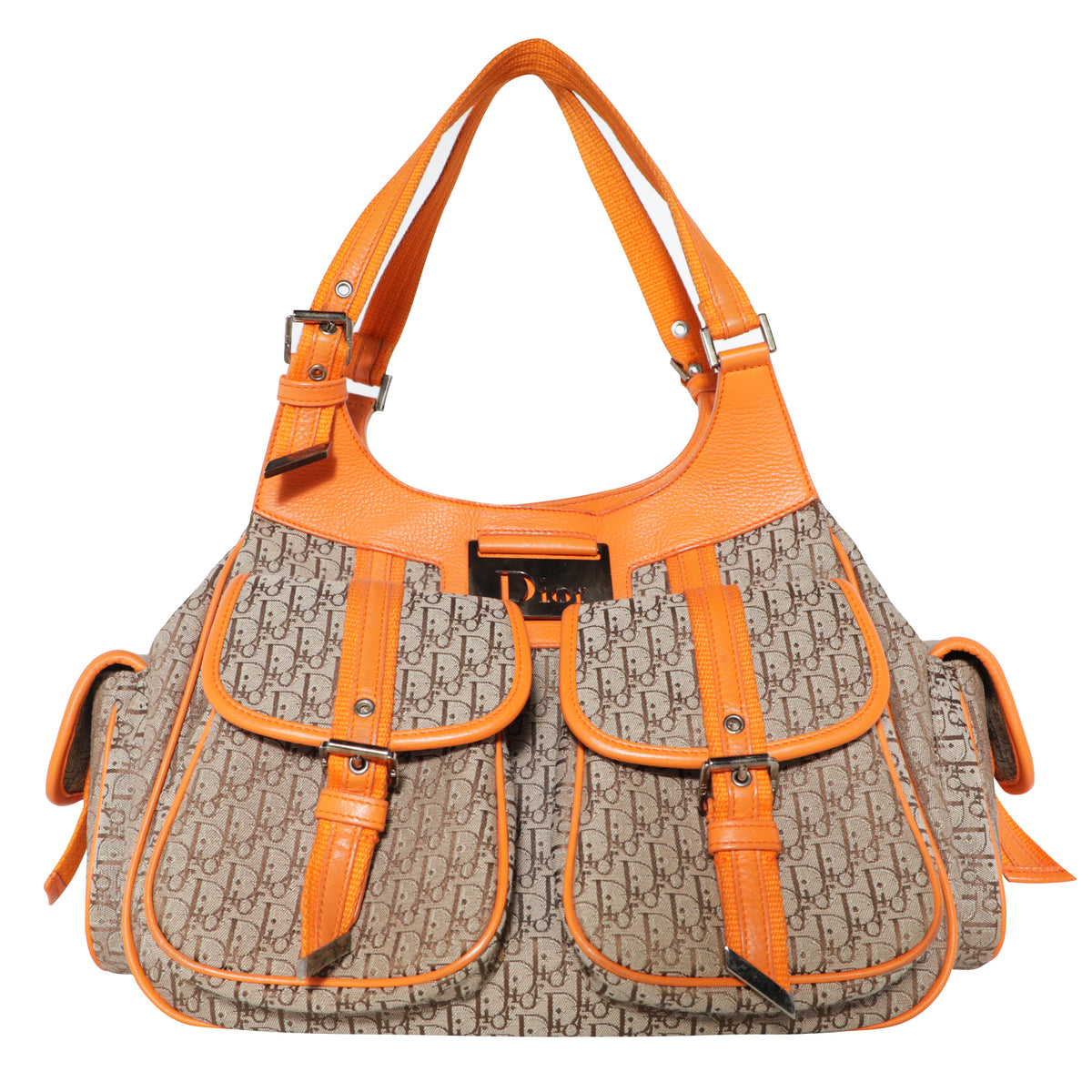 Y2K Dior Diorissimo Street Chic Trotter Bag - Orange