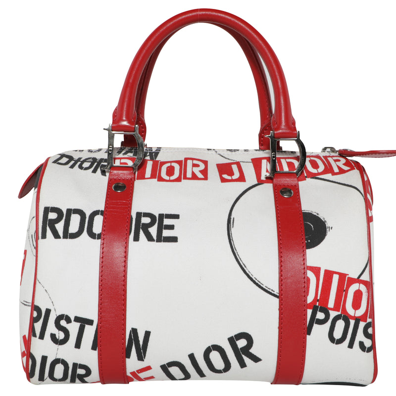 Christian Dior Hardcore Collection Pierced Canvas Leather Speedy Bag