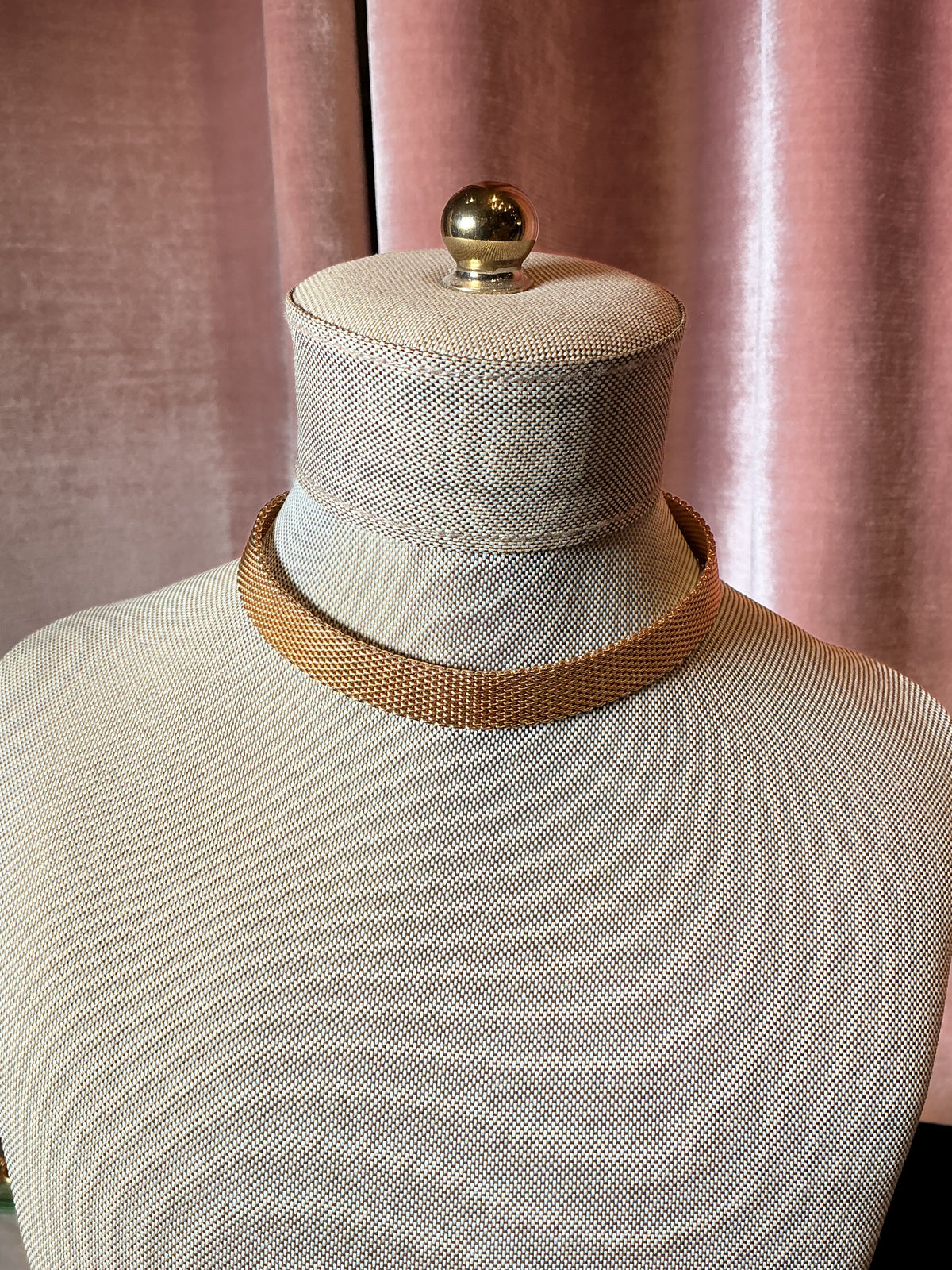 Vintage 1970s disco mesh choker