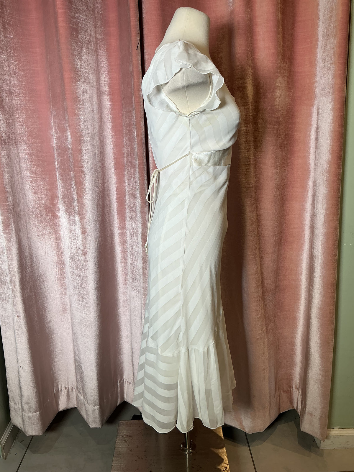 Vintage Y2K Studio Y Empire Waist Asymmetrical Midi Dress