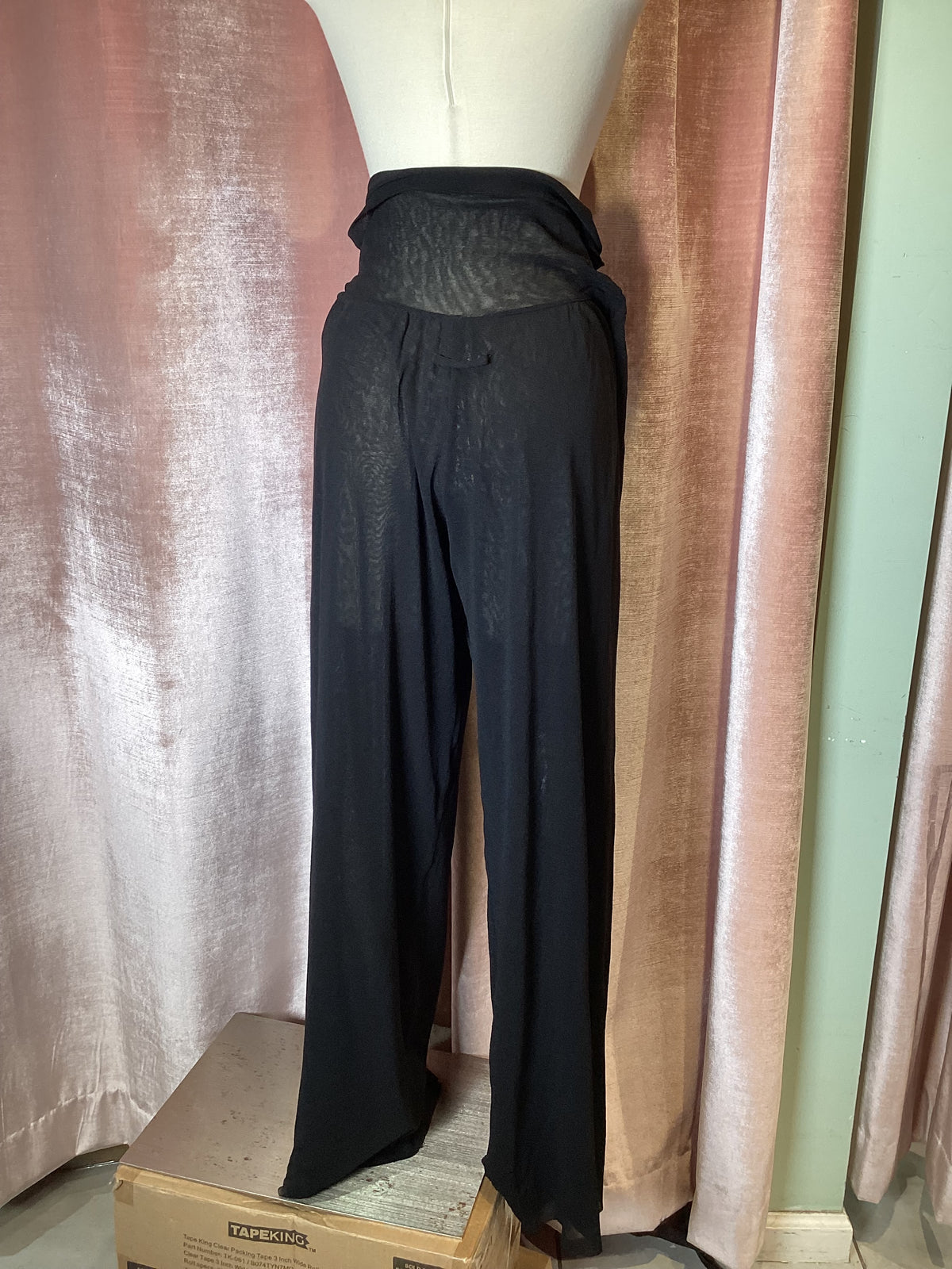 Vintage y2k 90s Jean Paul Gaultier soliel mesh flare pants XL L