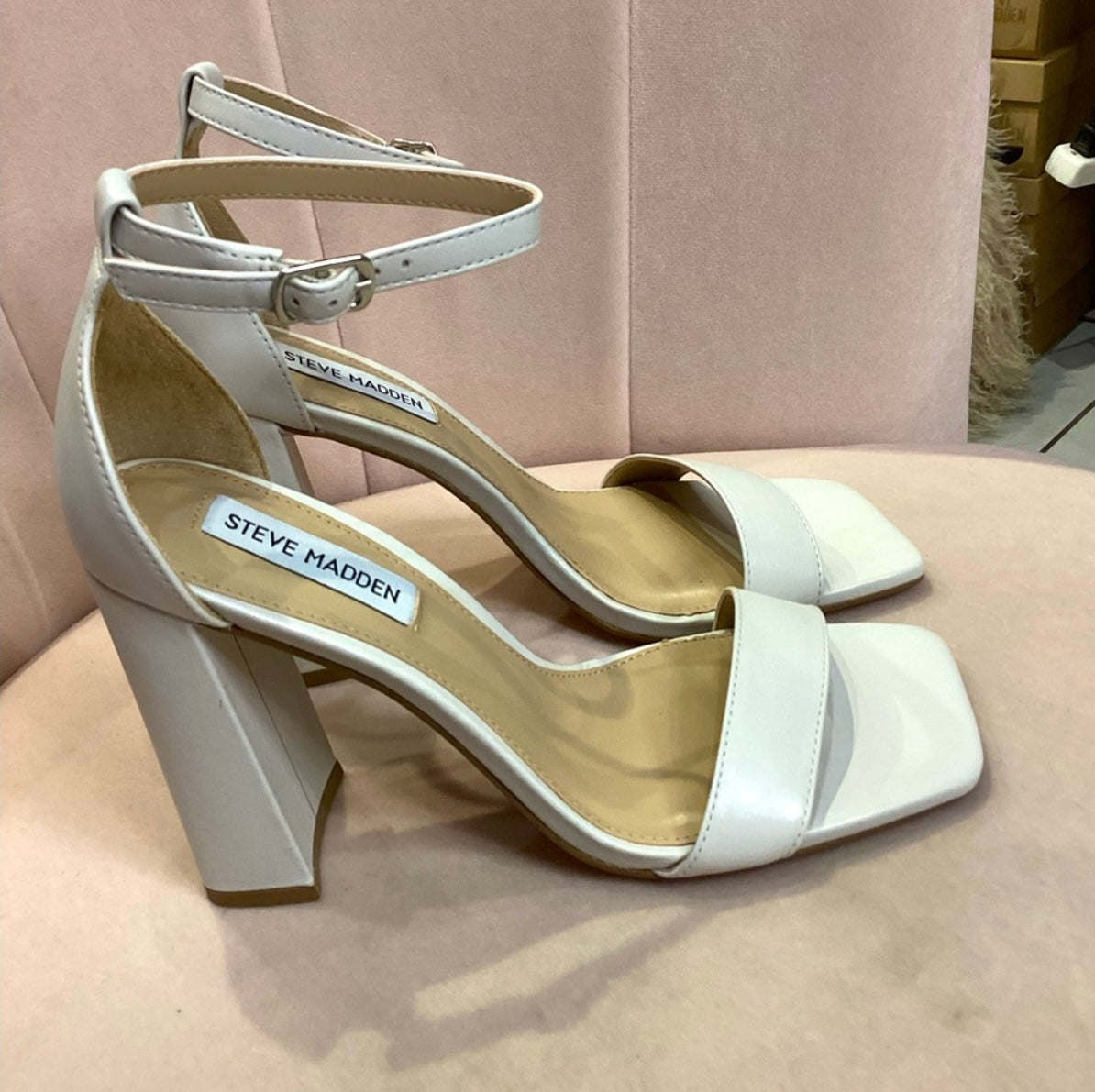 Steve Madden Tia Leather Block Heels