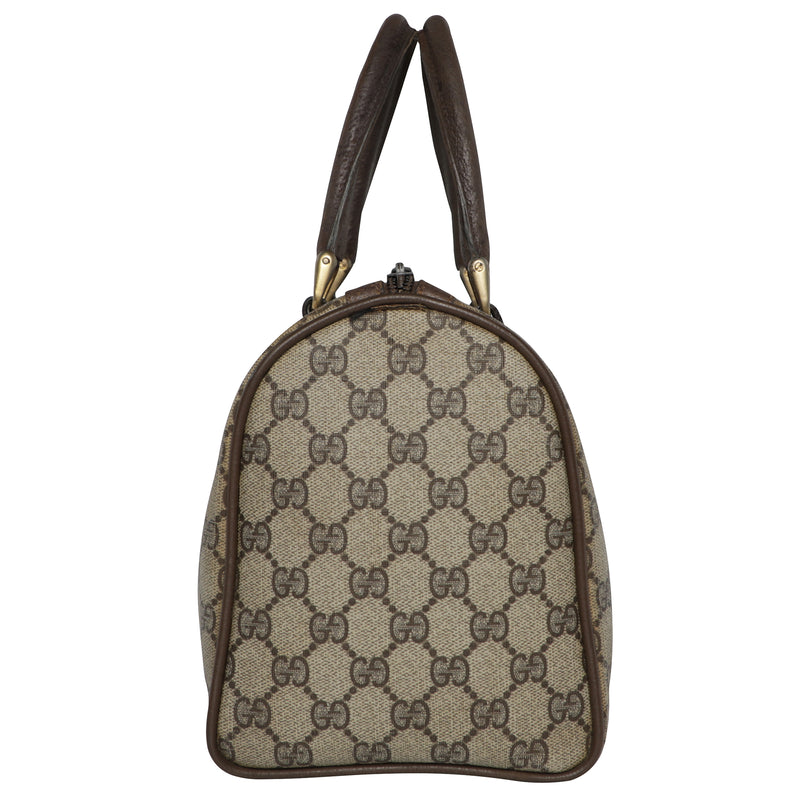 Gucci Top Handle Stripe GG Monogram Boston Bowler Speedy Bag
