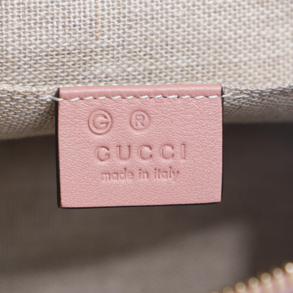 Gucci Guccisma Mini Dome Leather Monogram Top Handle Crossbody Bag - Soft Pink