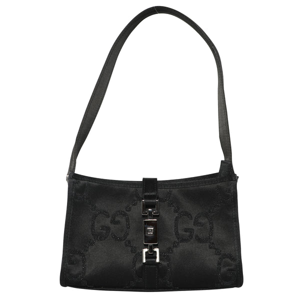 Y2K Rare Gucci Satin Mini Shoulder Pouchette Bag