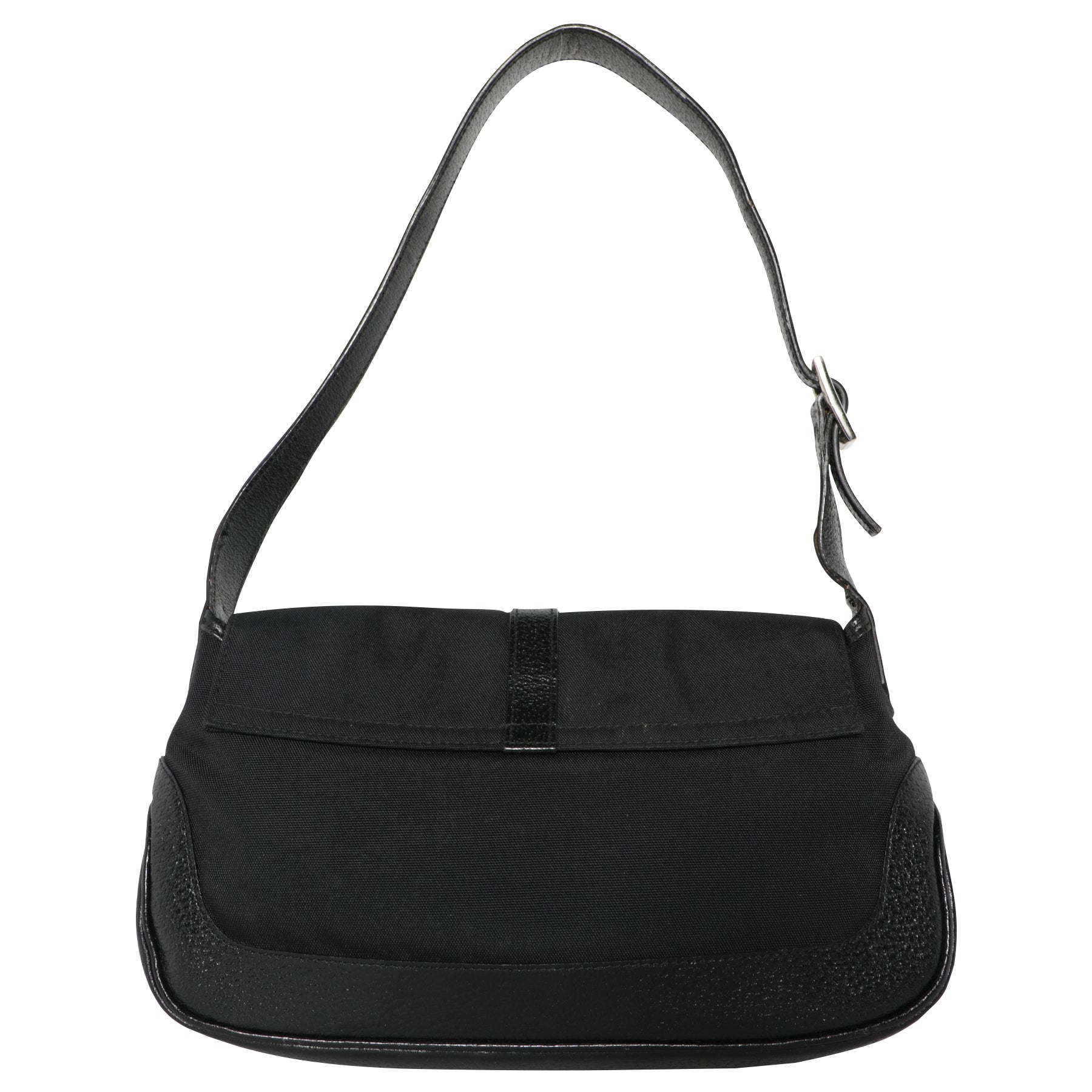 バッグ GUCCI black canvas tote shoulder bag Y2K Vintage Y2K Gucci Canvas Jackie Leather Shoulder Bag – Mint