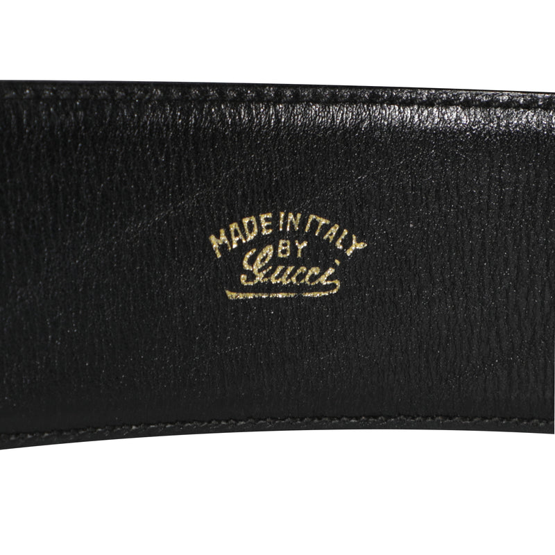 Vintage Gucci Leather GG Logo Belt 70/28