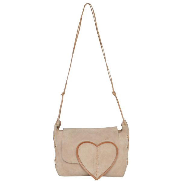 Vintage Y2K Gucci Tom Ford Heart Suede Shoulder Hobo Crossbody Messenger Bag