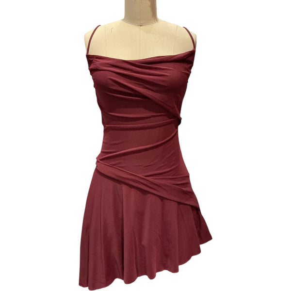 Leslie Mesh Y2K Handkerchief Hem Dress