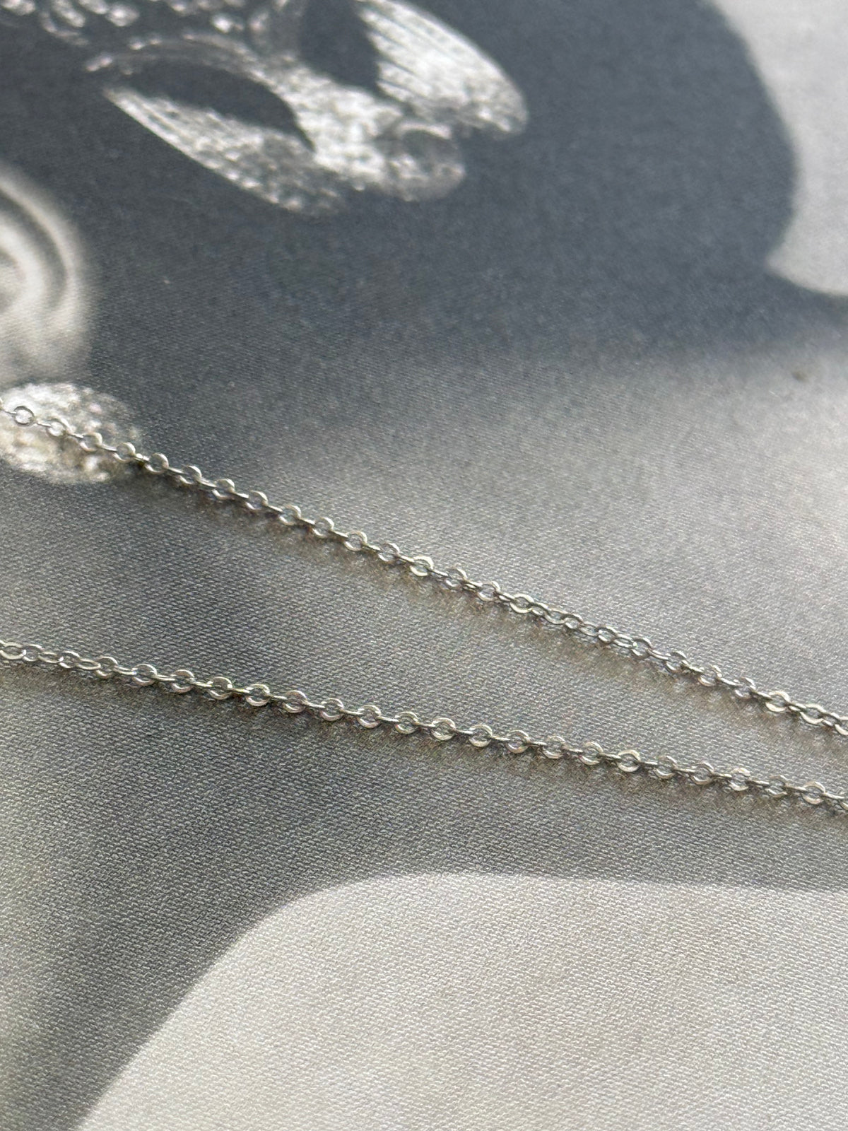 925 Sterling Cross Dainty Chain Necklace - Silver