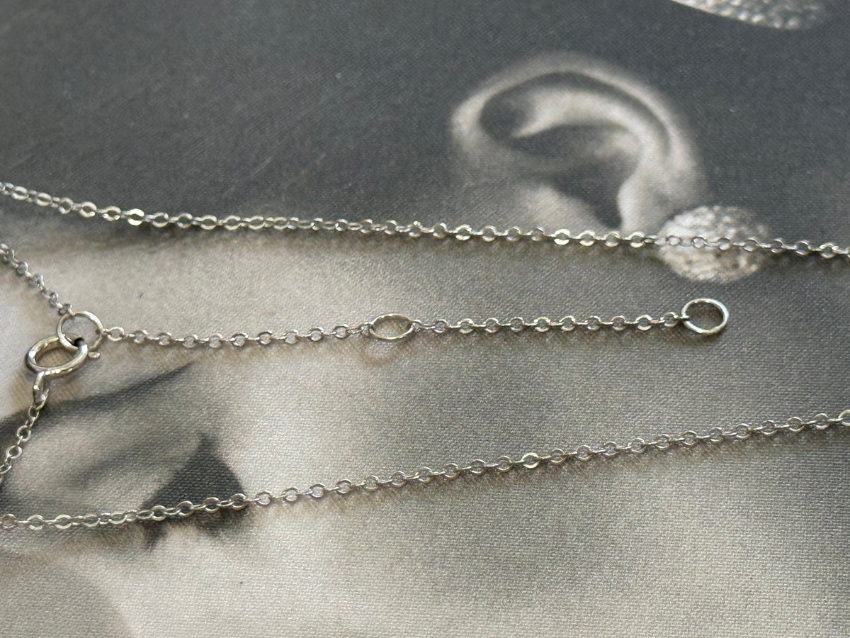 925 Sterling Cross Dainty Chain Necklace - Silver