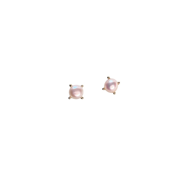 925 Medium Crown Setting Pearl Earrings