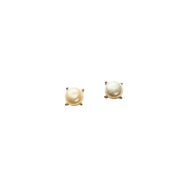 925 Lrg. Crown Setting Pearl Earrings