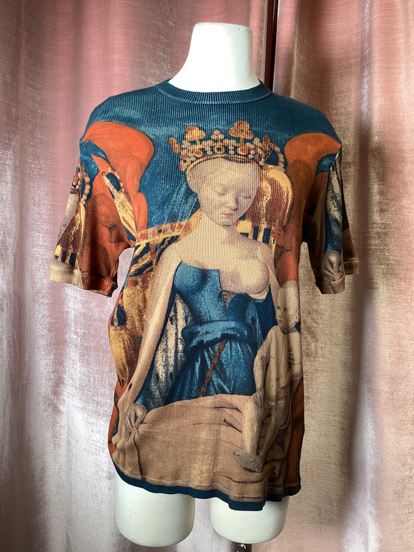 Y2K 1999 Jean Paul Gaultier Madonna Cotton Ribbed T Shirt Muscle Tee