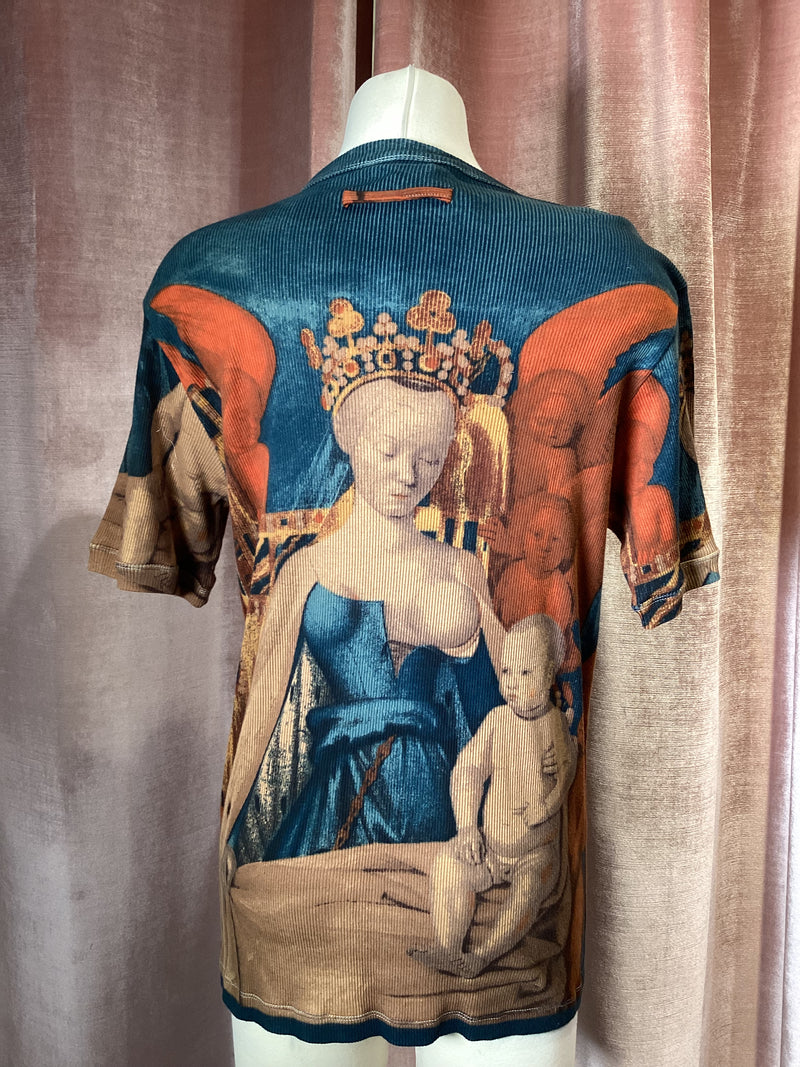 Y2K 1999 Jean Paul Gaultier Madonna Cotton Ribbed T Shirt Muscle Tee