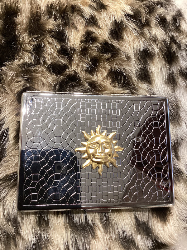 Vintage Sun Metal Cigarette Case