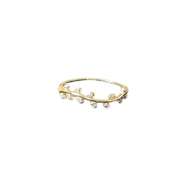 925 Leaf Vine Dainty Wavy Ring