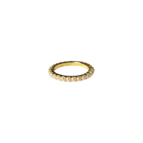 925 Pearl Band Dainty Ring