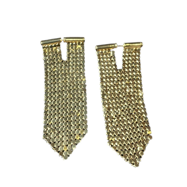 Chainmail Mesh Disco Hoop Earrings