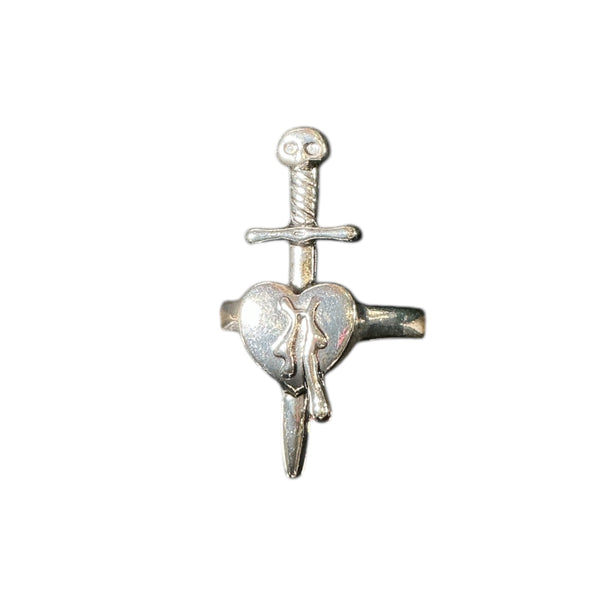 Sword through the Heart Biker Ring