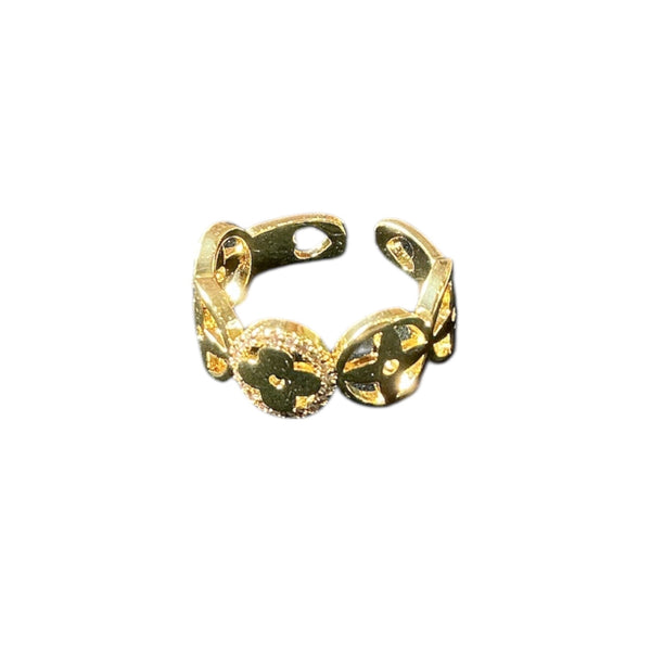 LV Symbols Band Ring