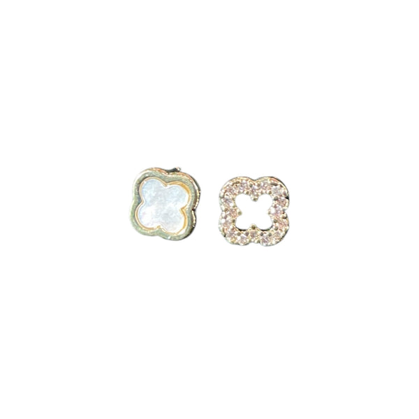 Van Cleef Aspen Style Dainty Mother Pearl Studs