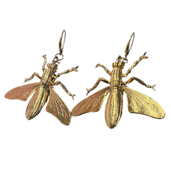 Beetle Insect Oversized Earrings