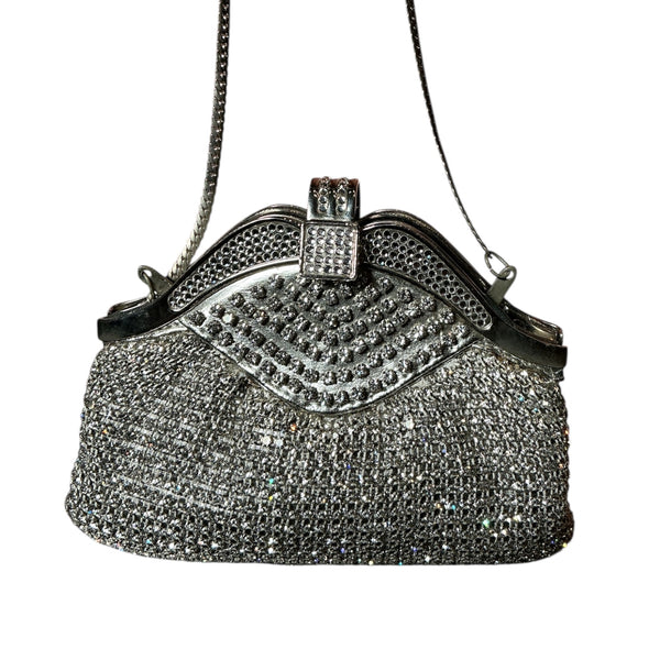 Kush Vintage Rhinestone Bag Silver