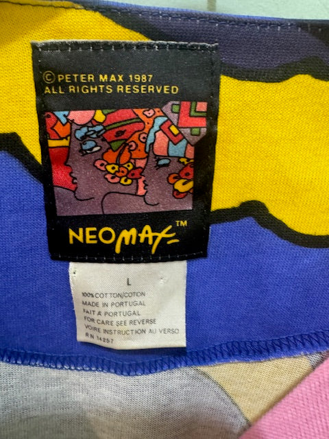 Vintage 1987 Peter Max Neomax Art Print T Shirt