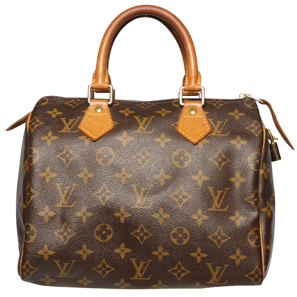 Vintage Louis Vuitton Speedy 25 Boston Bag Monogram Top Handle Leather Bag