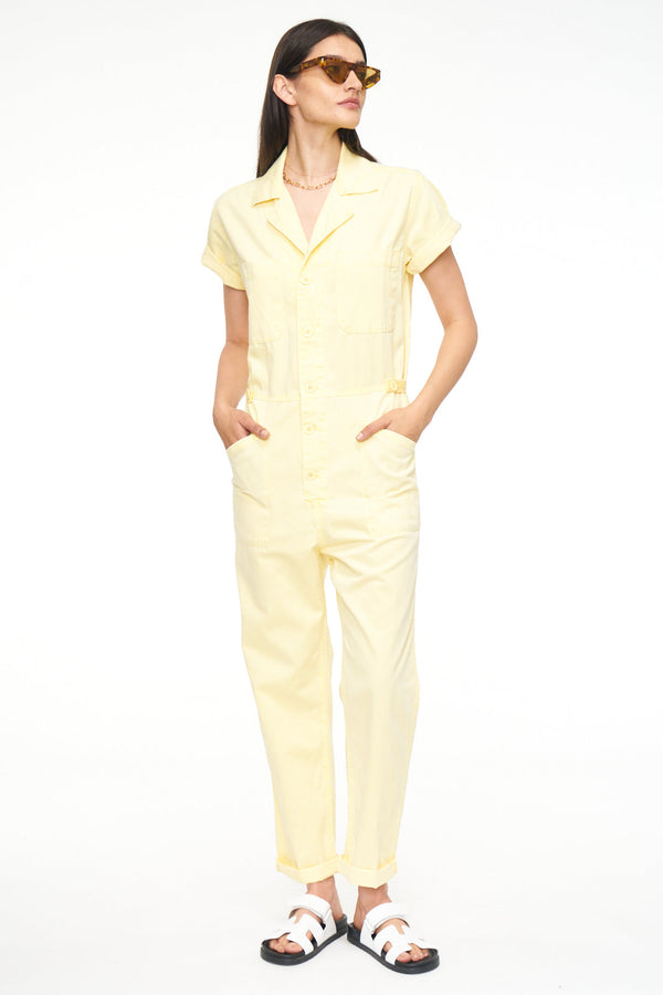 Pistola Grover Short Sleeve Field Worker Jumpsuit - Pineapple