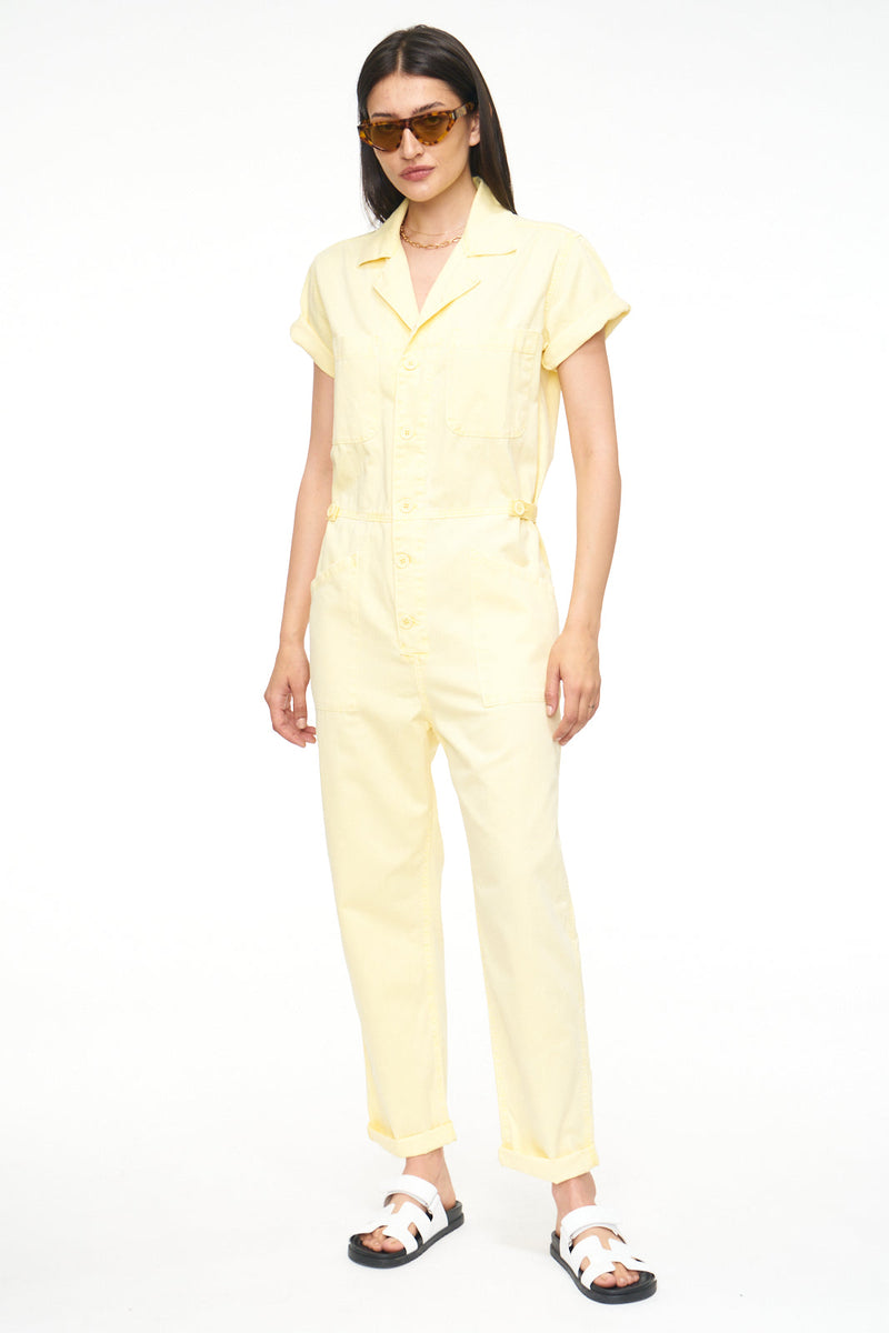 Pistola Grover Short Sleeve Field Worker Jumpsuit - Pineapple