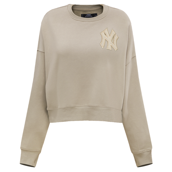 Pro Max Yankees Crop Sweatshirt Sweater - Taupe
