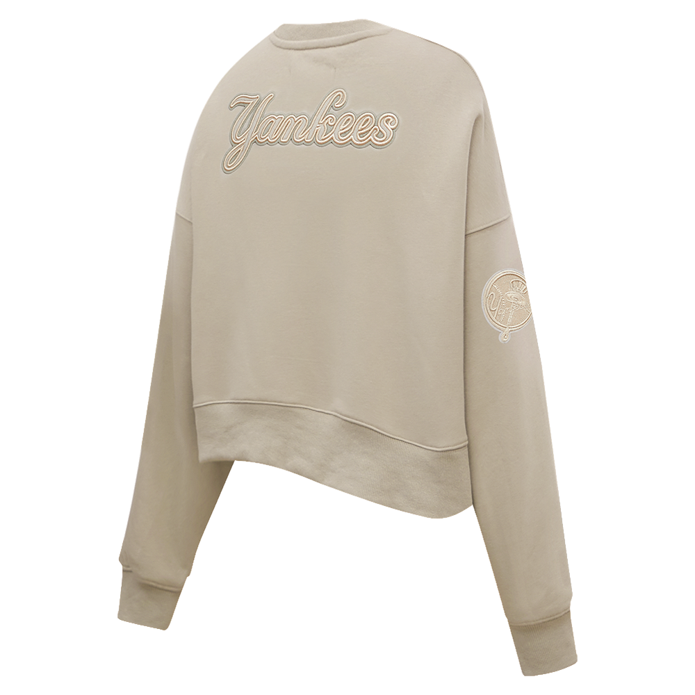 Pro Max Yankees Crop Sweatshirt Sweater - Taupe