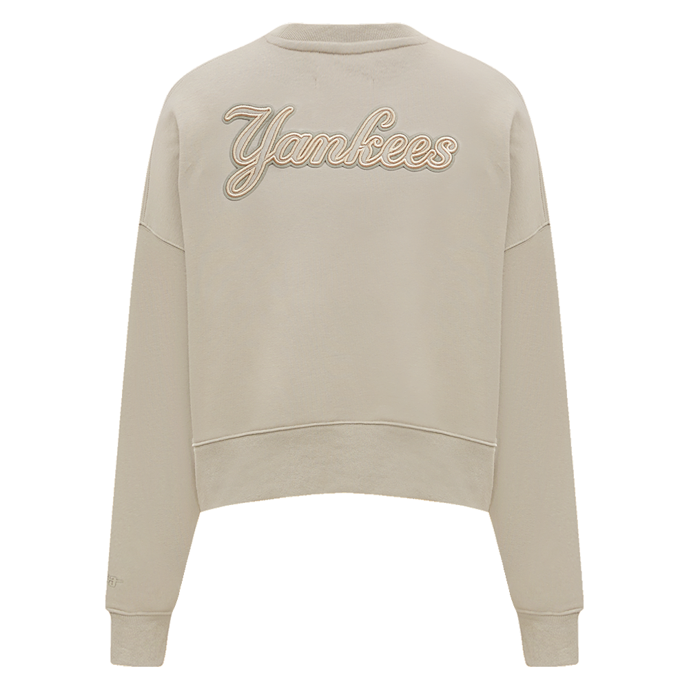 Pro Max Yankees Crop Sweatshirt Sweater - Taupe