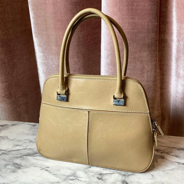 Vintage Y2K mini top handle Tan Leather Alma bag
