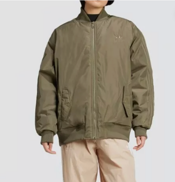 Adidas Oversized Olive Flight Bomber Unisex XL - Black