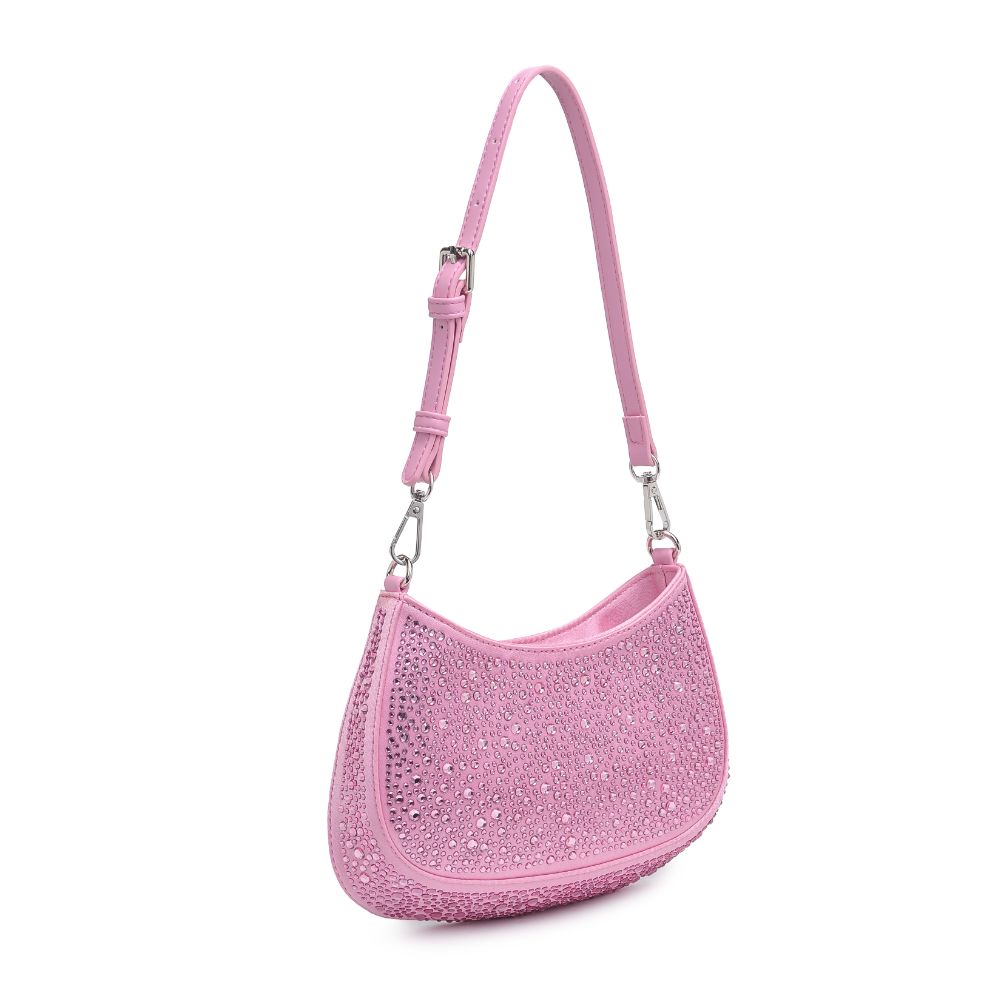 Fantasia Rhinestone Shoulder Bag - Pink