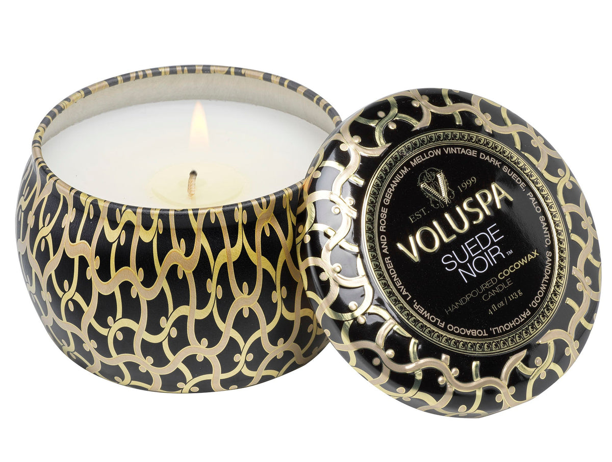 Suede Noir Palo Santo Patchouli Mini Tin Candle