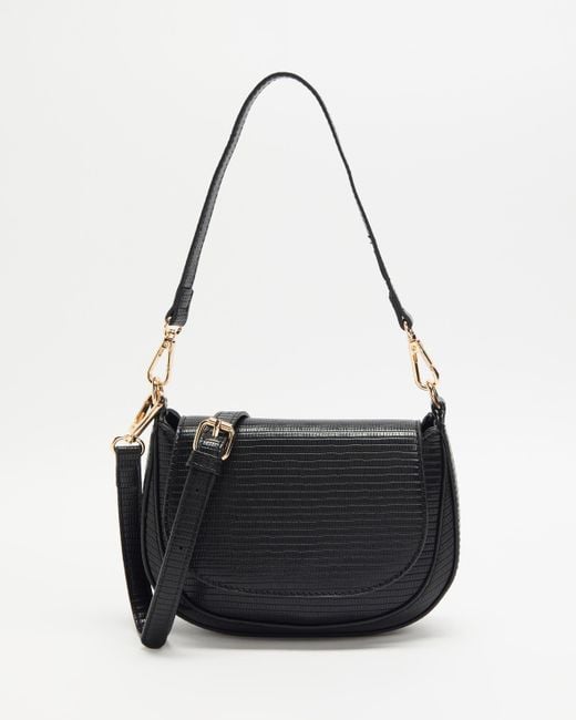 Mezra Embossed Lizard Vegan Leather Shoulder Bag