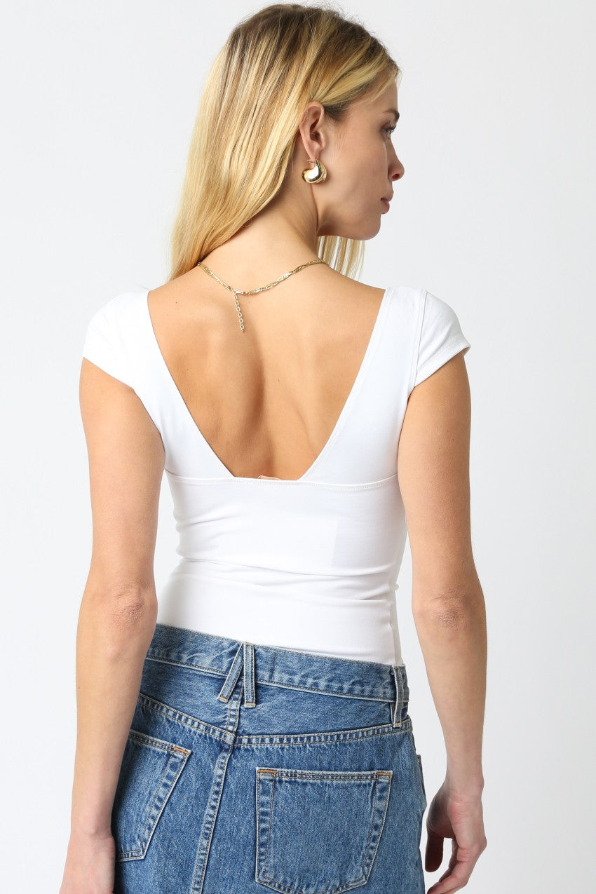 Mollie y2k slim fit stretch cotton top