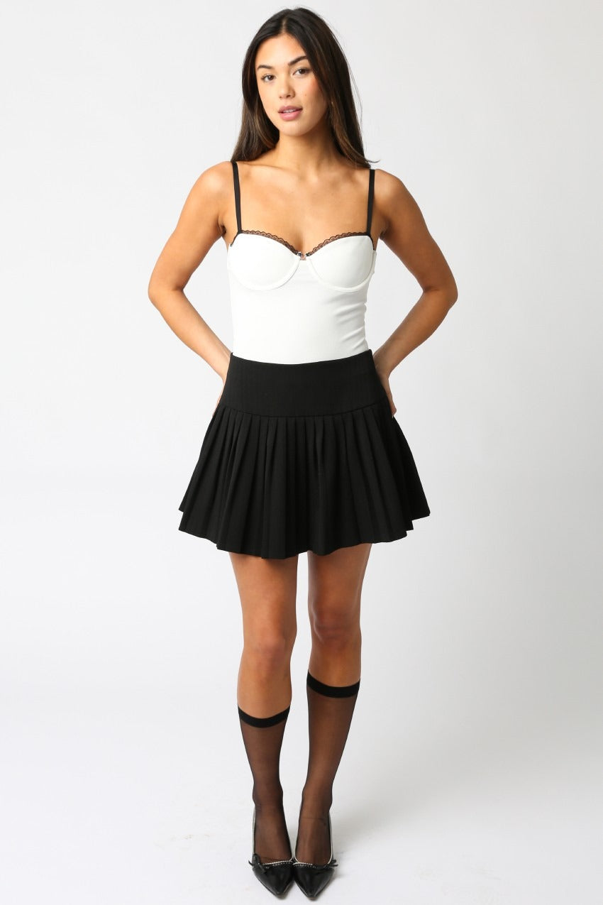 Dinah Lace Trim Bodysuit