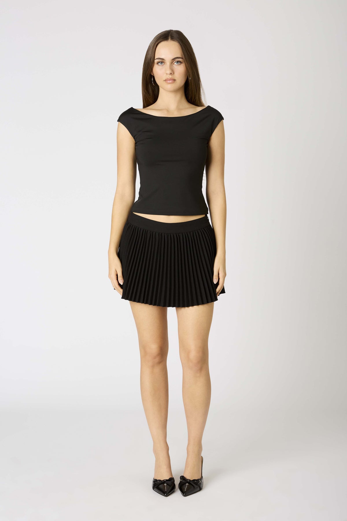 Challenger Pleated Tennis Shorts Skort - Black