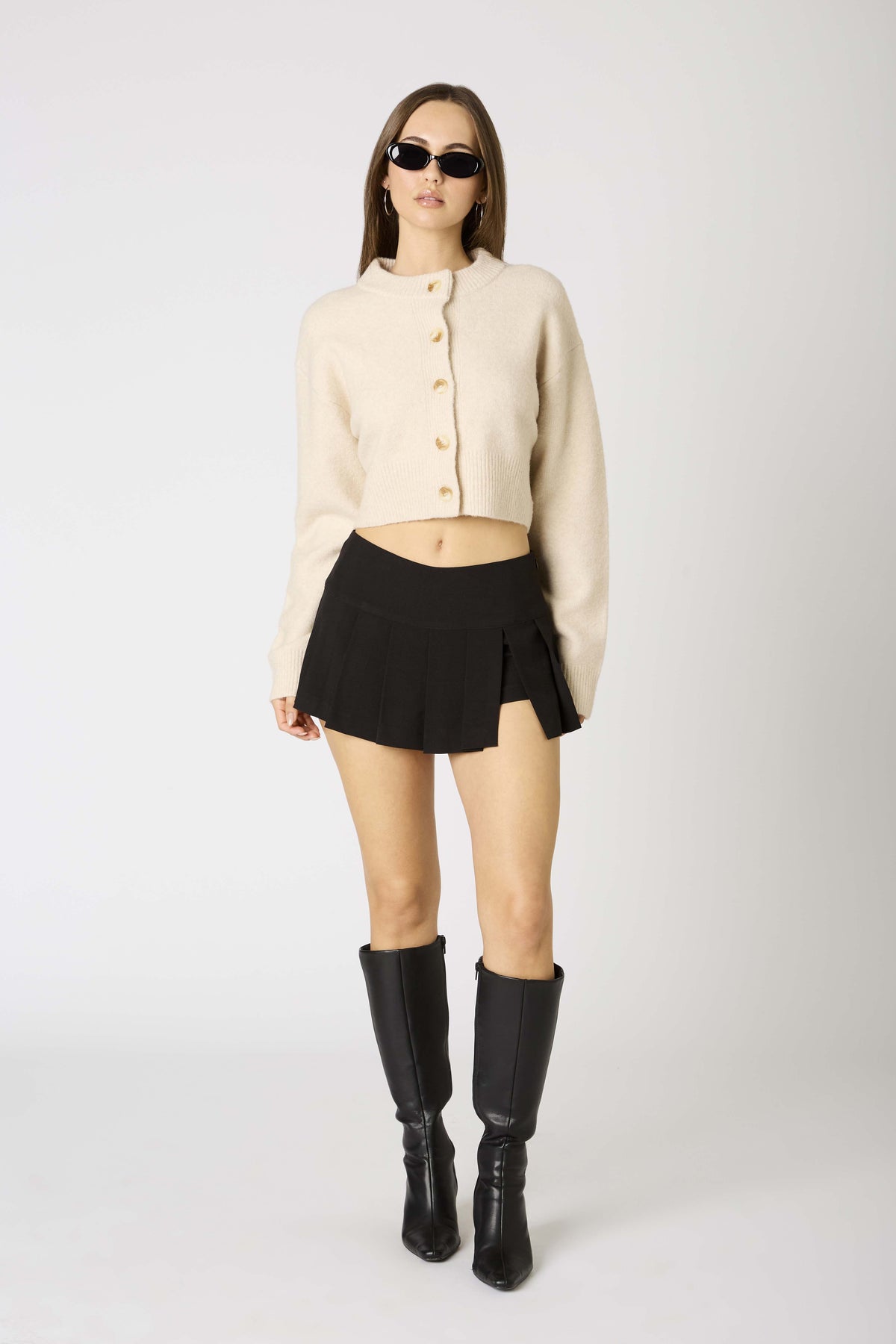 Lexi Y2K side skit pleated shorts skort