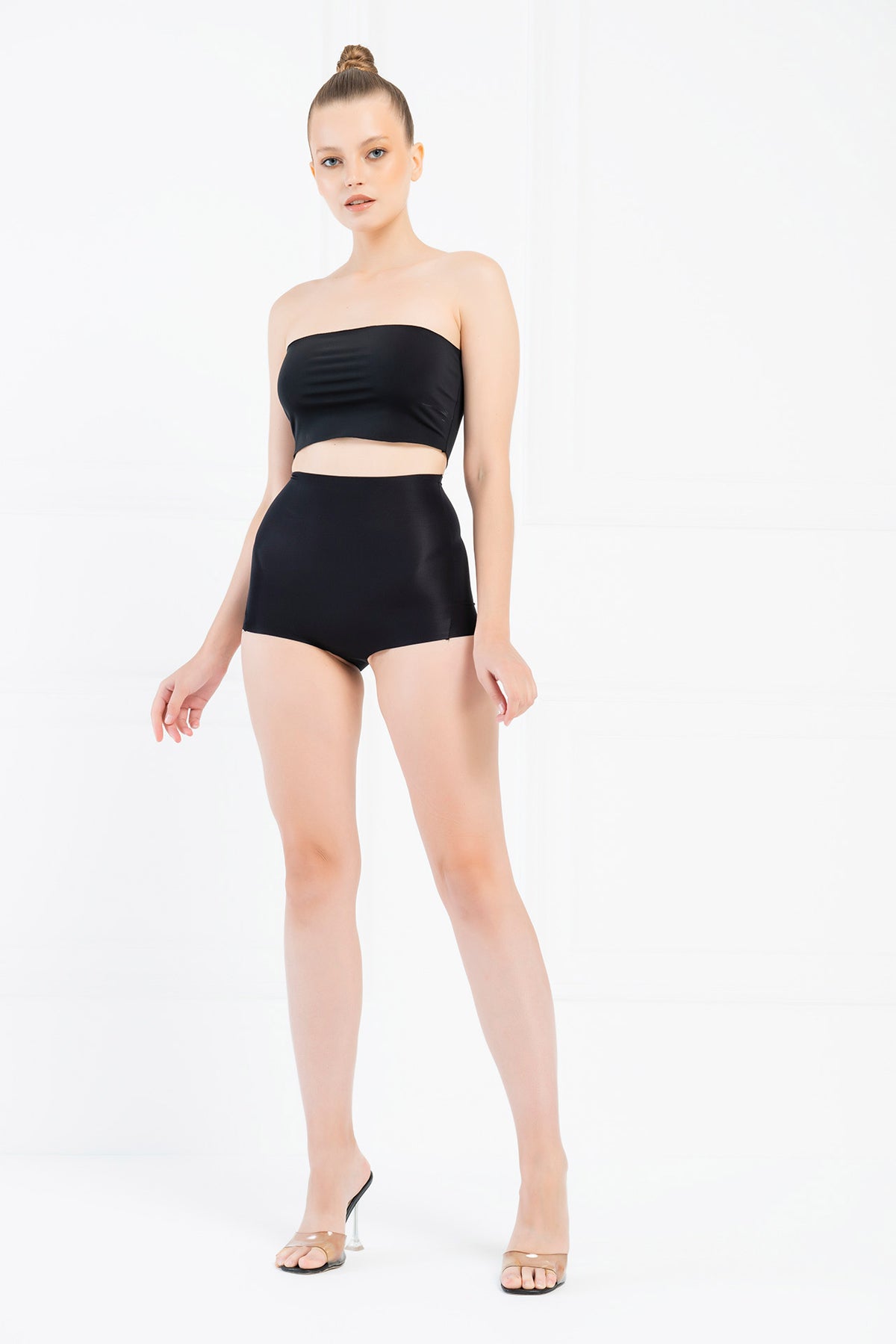 Perfect High Waist Cheeky Briefs - Black