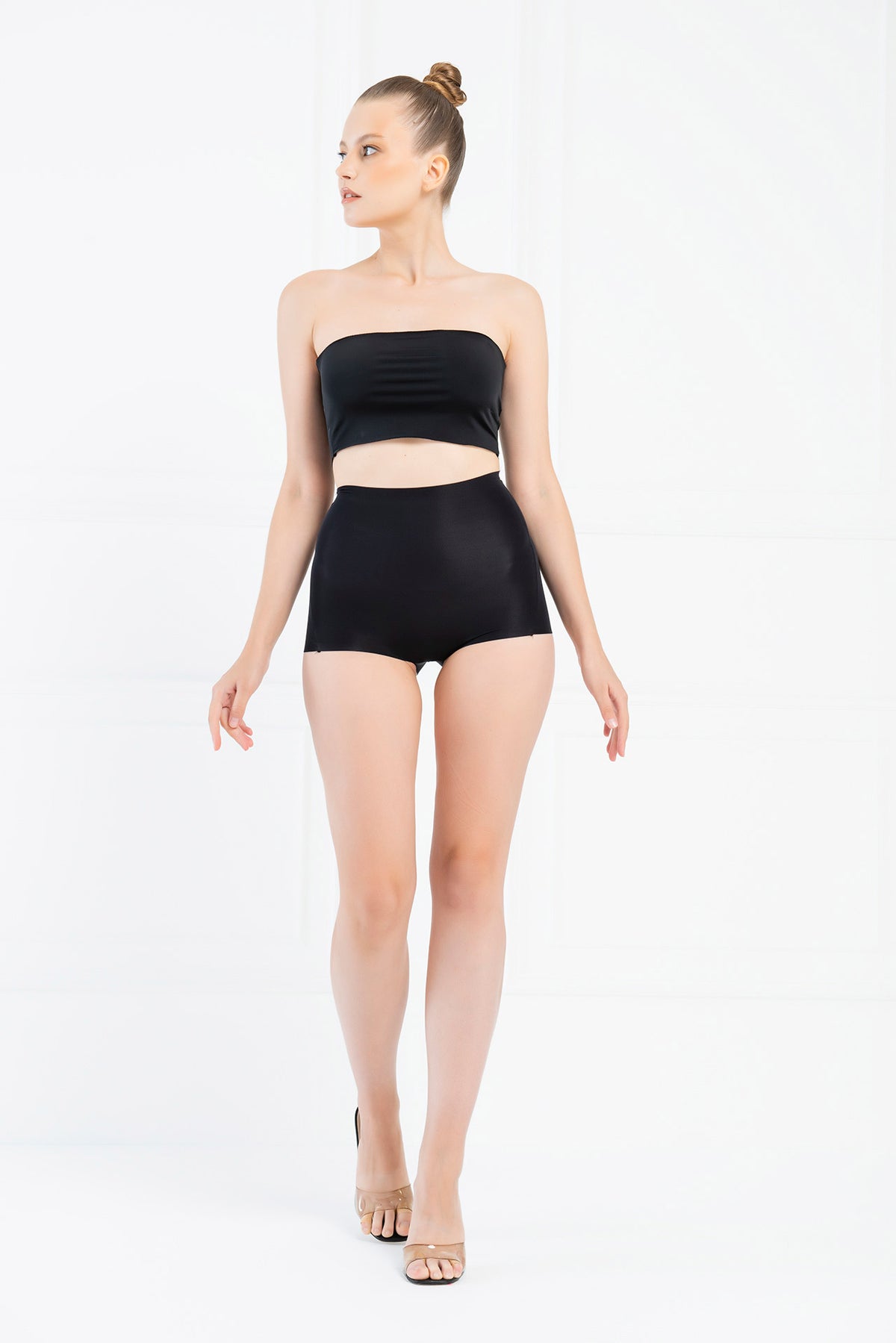 Perfect High Waist Cheeky Briefs - Black