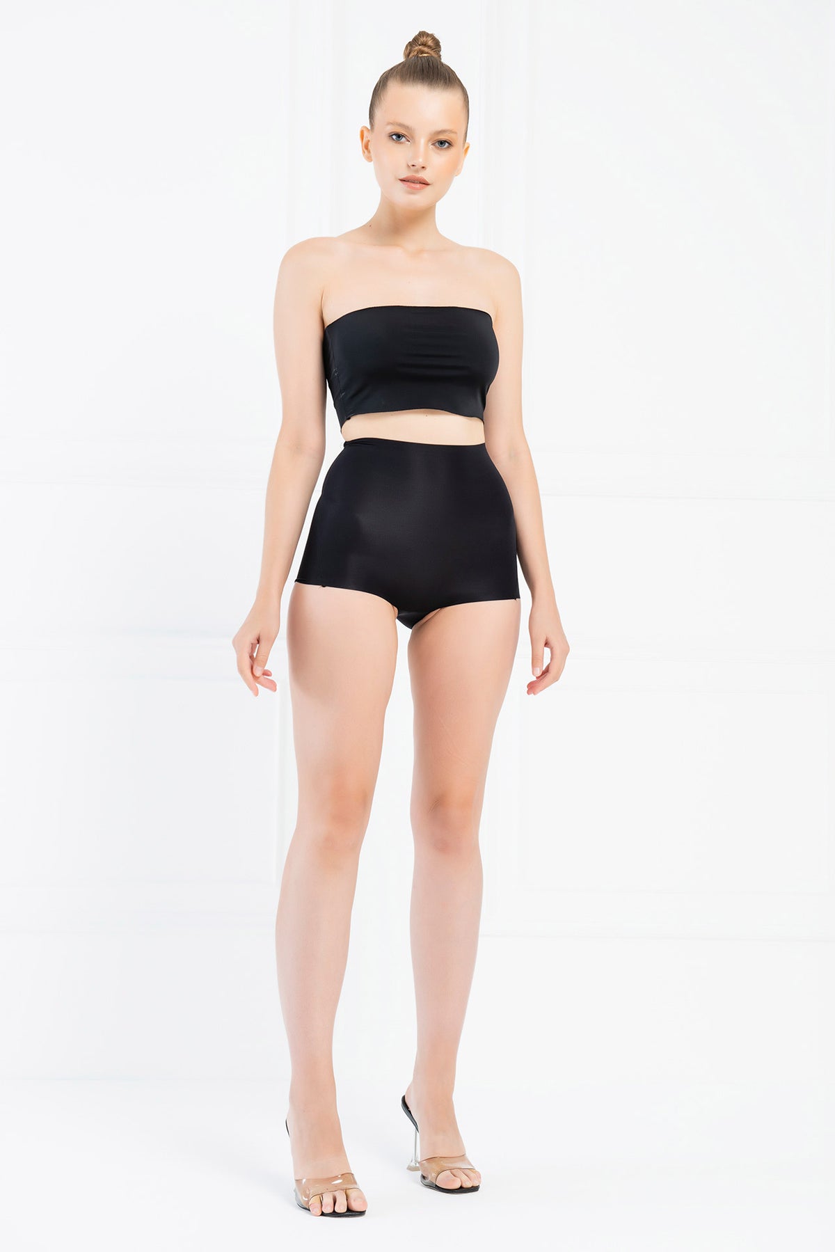 Perfect High Waist Cheeky Briefs - Black