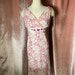 Vintage Y2K Ruby Rox Floral Lace Trim Slip Handkerchief Tie Shoulder Midi Dress