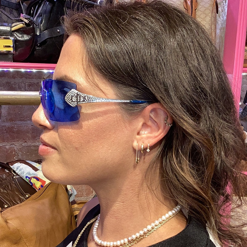 Vintage y2k Dior blue mask sunglasses